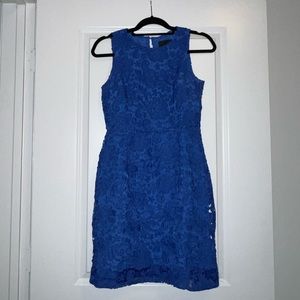 Blue Jcrew lace business dress